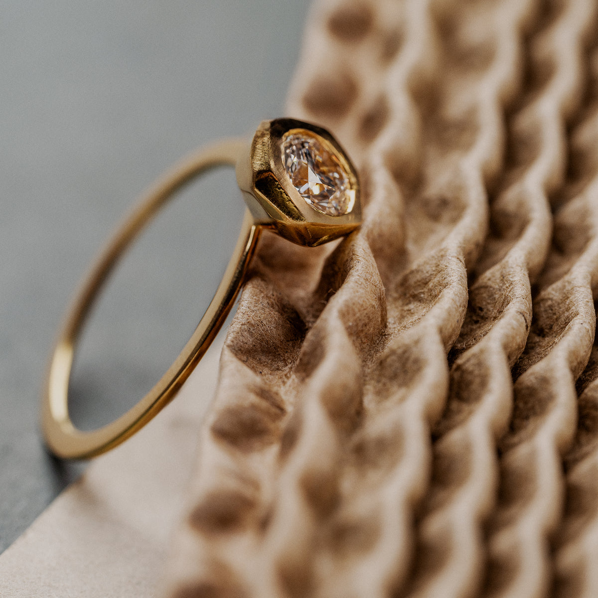 Solitaire pépite 0.3ct