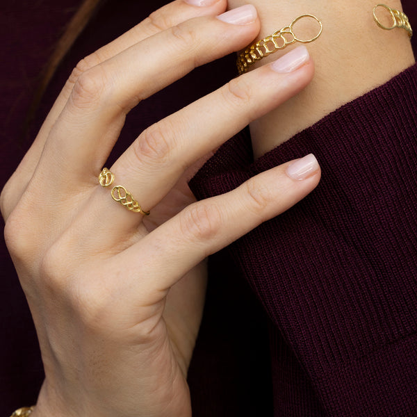 Bague deux motifs