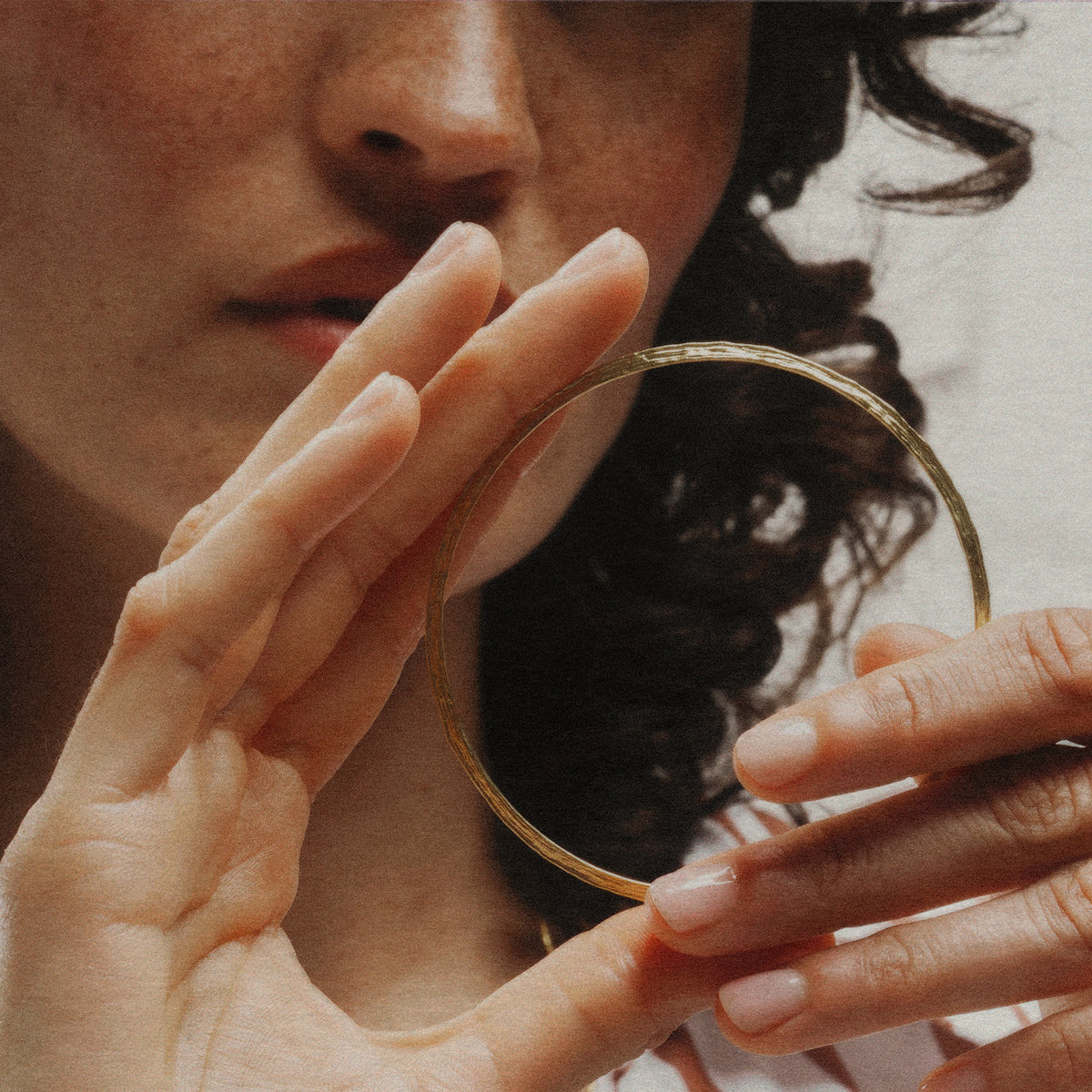 Gold bangle bracelet