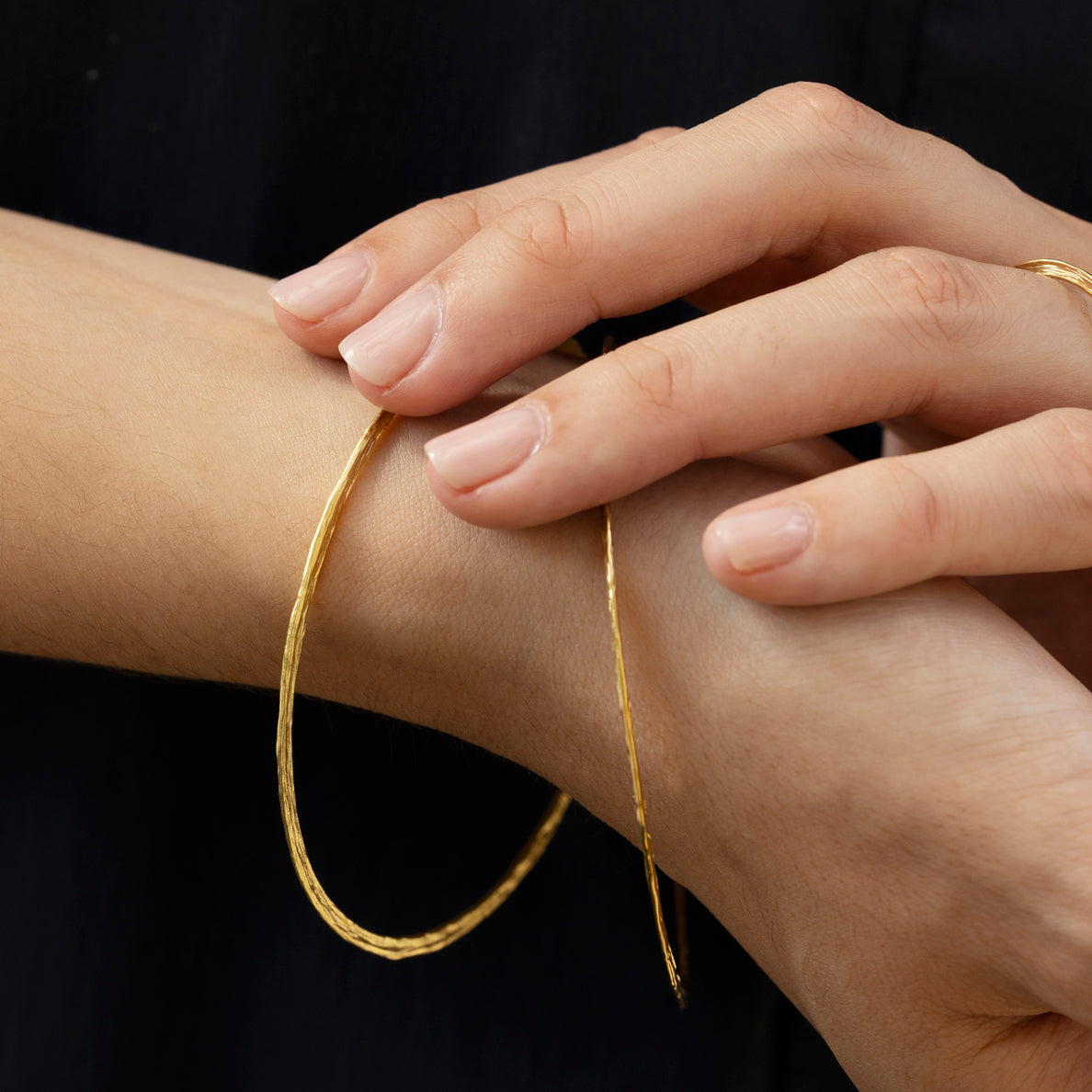 Gold bangle bracelet