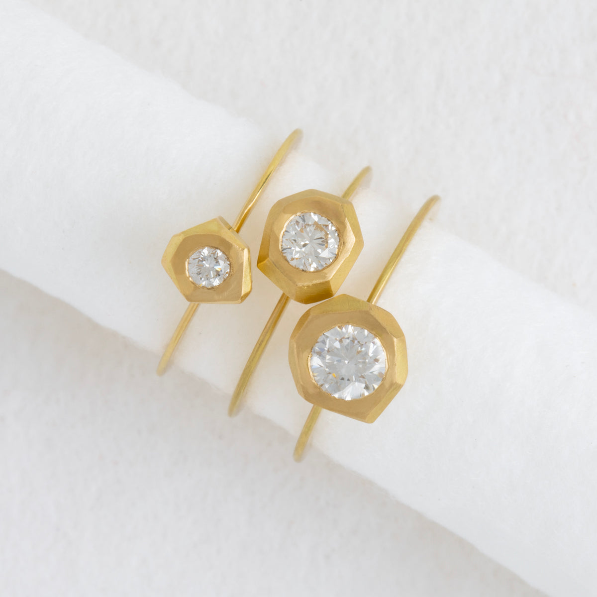 Solitaire pépite 0.5ct